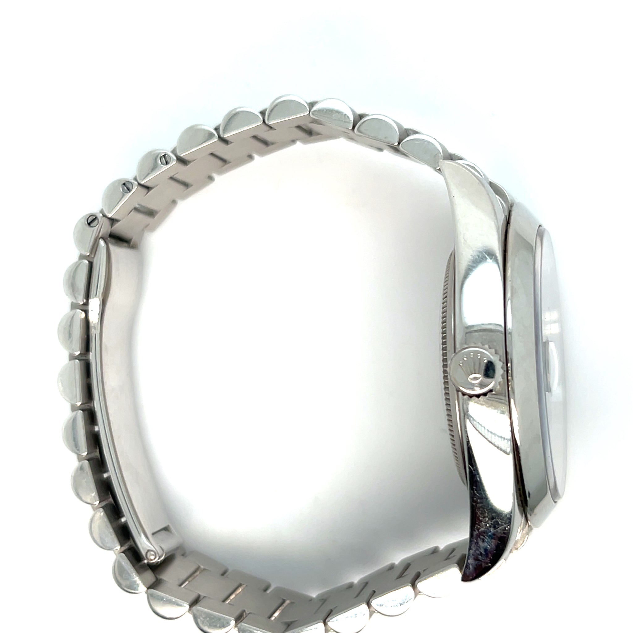 Rolex Day-Date 40 228206 Platinum Ice Blue Diagonal Motif Dial