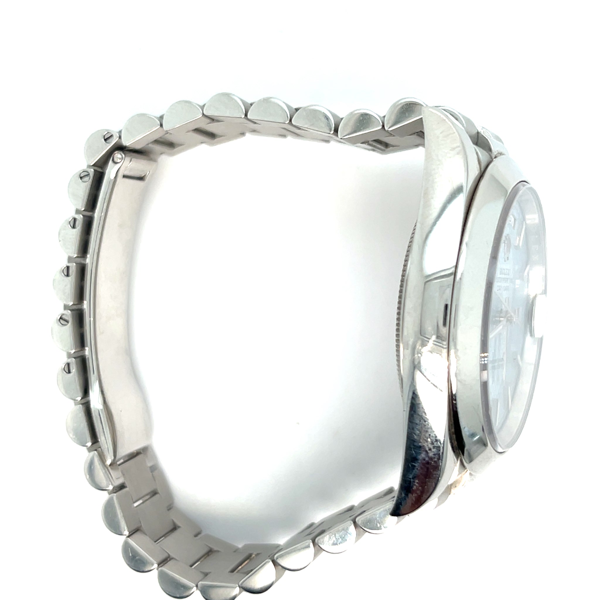 Rolex Day-Date 40 228206 Platinum Ice Blue Diagonal Motif Dial