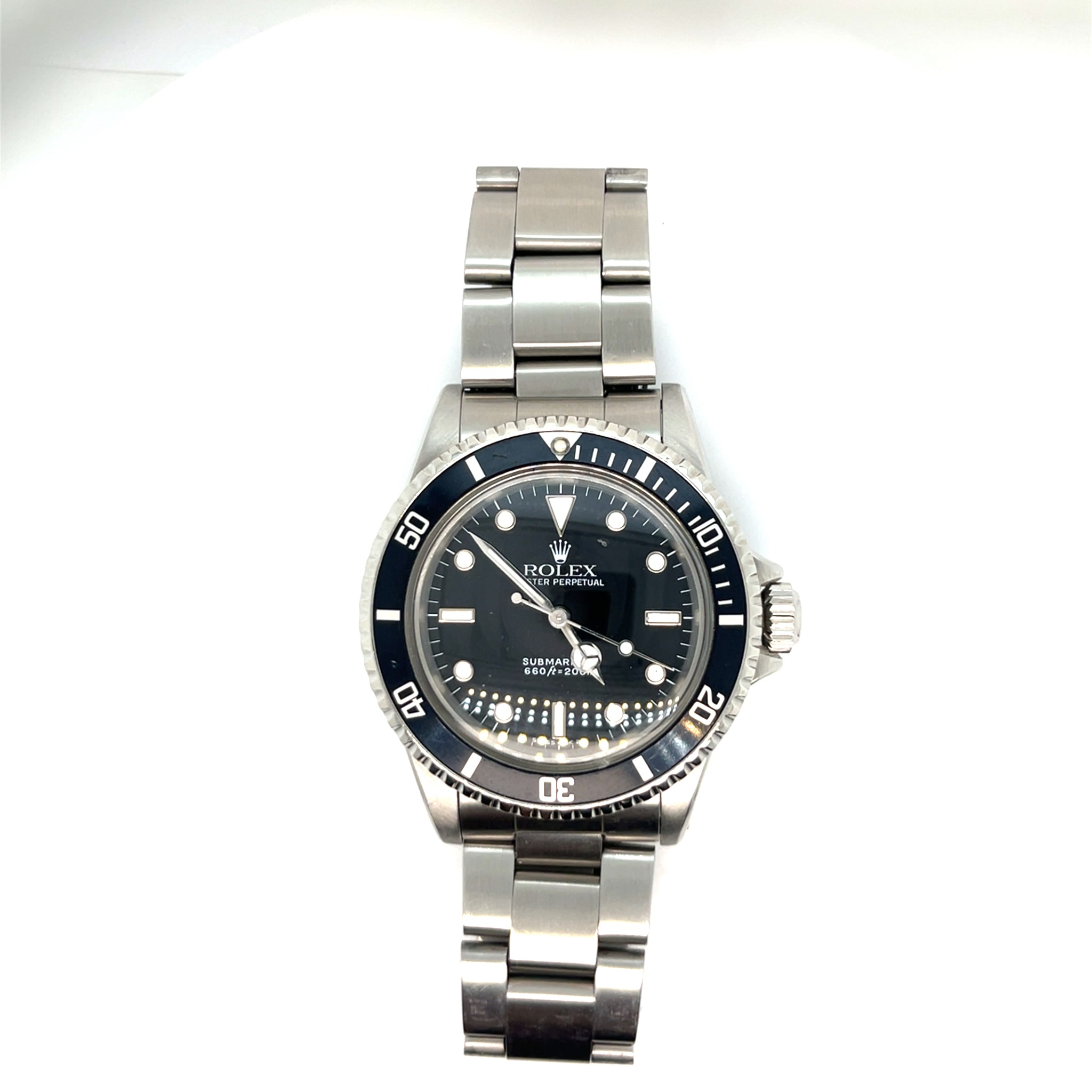 1989 Rolex Submariner No Date Reference 5513 Stainless Steel Black Dial