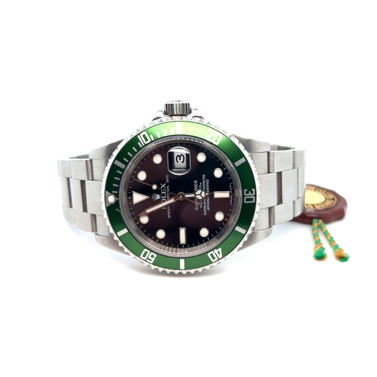 2005-06 Rolex Submariner 11610LV 'Kermit' Stainless Steel Black Dial