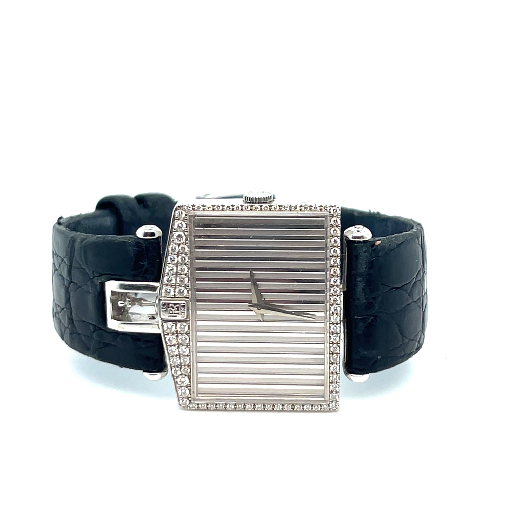 1995 Rolls Royce Corum 55595 White Gold Diamonds Grill Watch