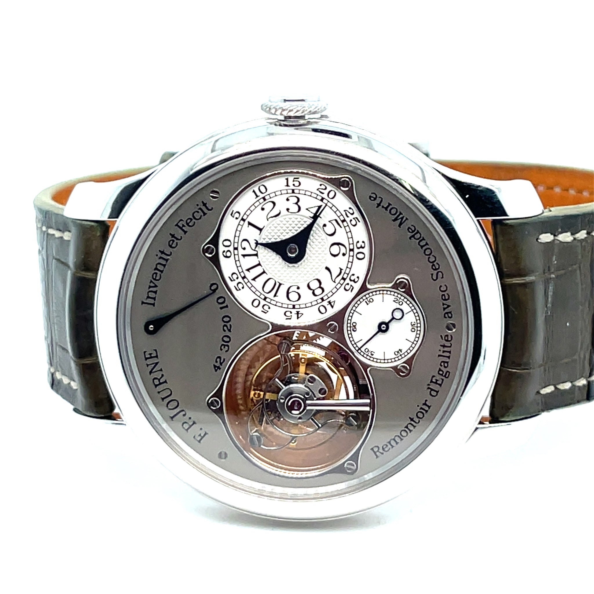 2005 F.P. Journe Tourbillon Souverain Platinum Guilloché Silver Dial First Edition