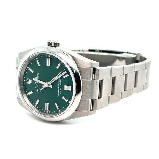 2021 Rolex Oyster Perpetual 36 126000 Stainless Steel Green Dial