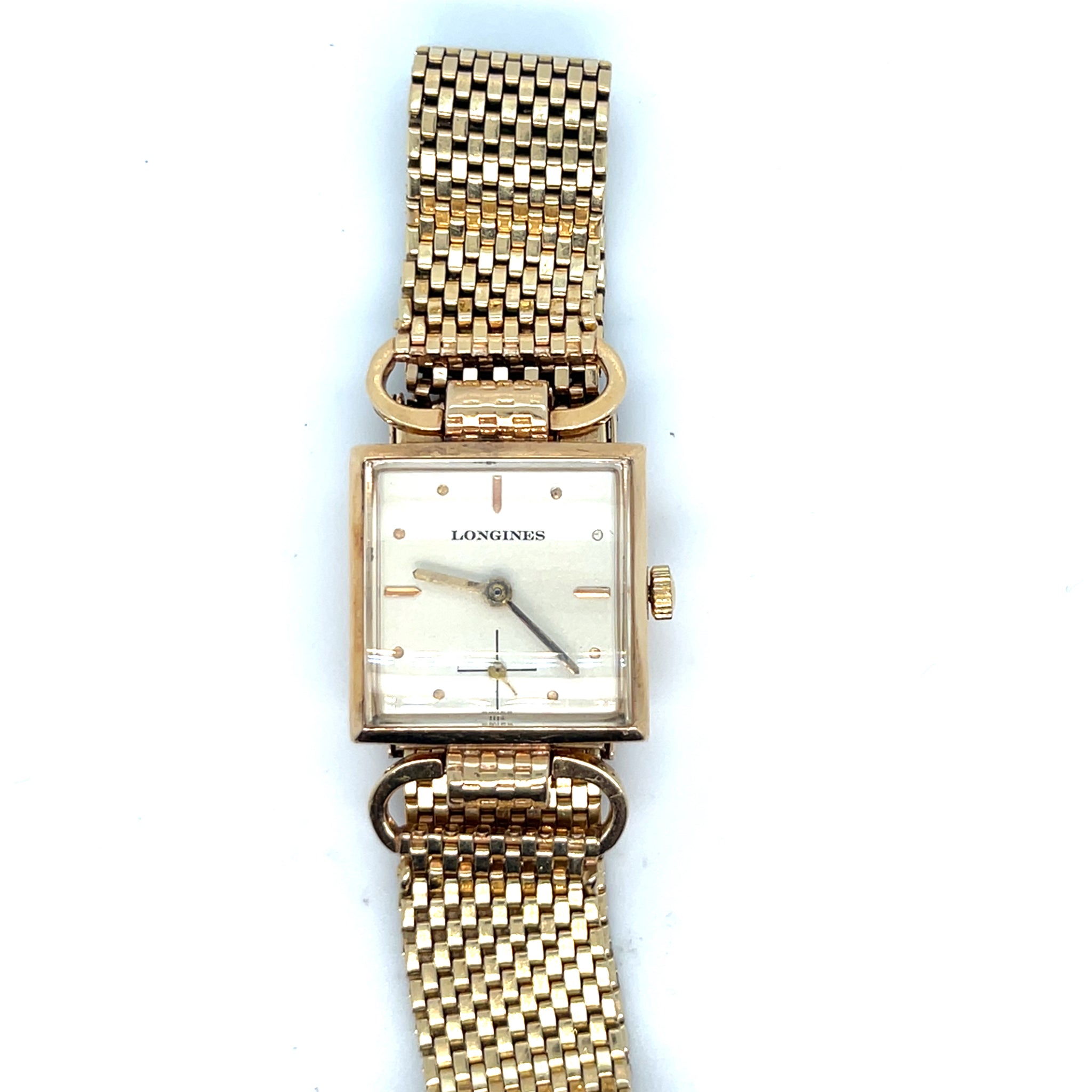 1940's Longines Mini Square Watch 14kt Yellow Gold
