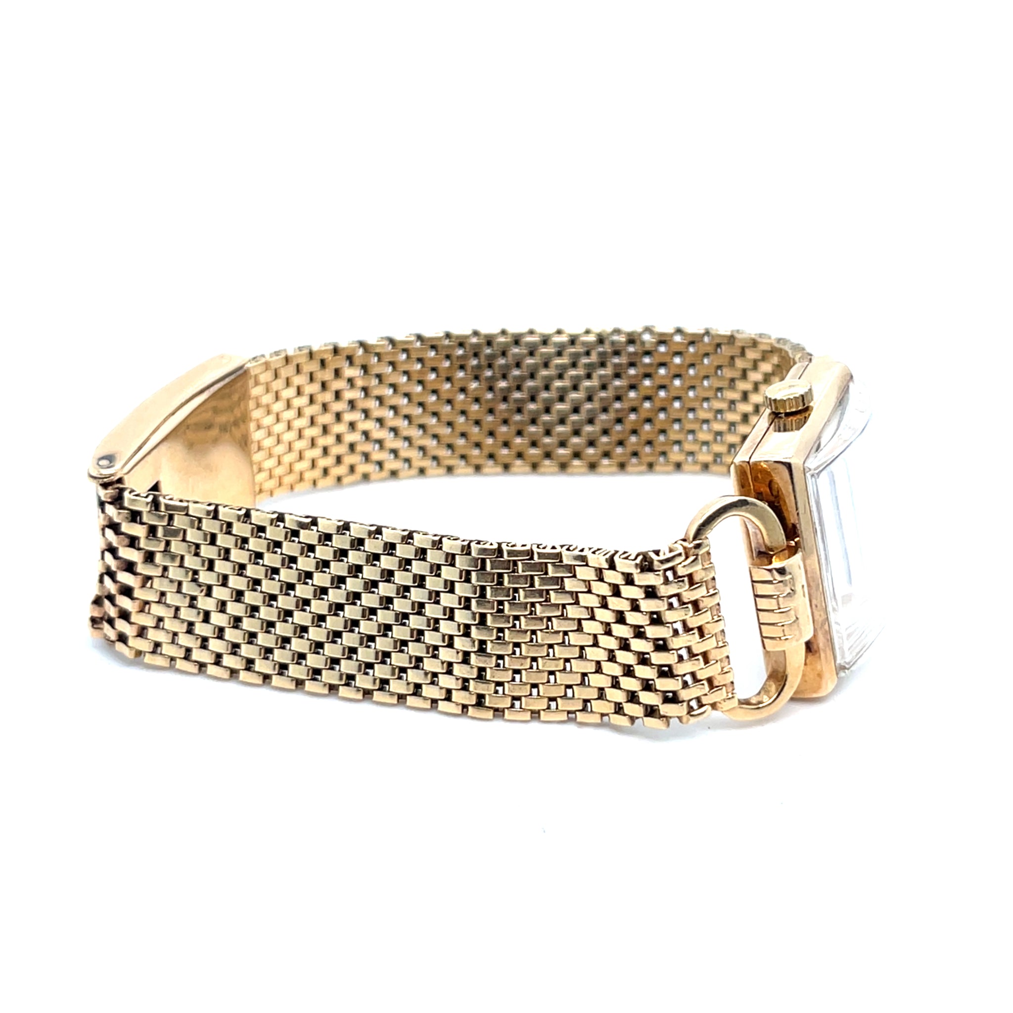 1940's Longines Mini Square Watch 14kt Yellow Gold