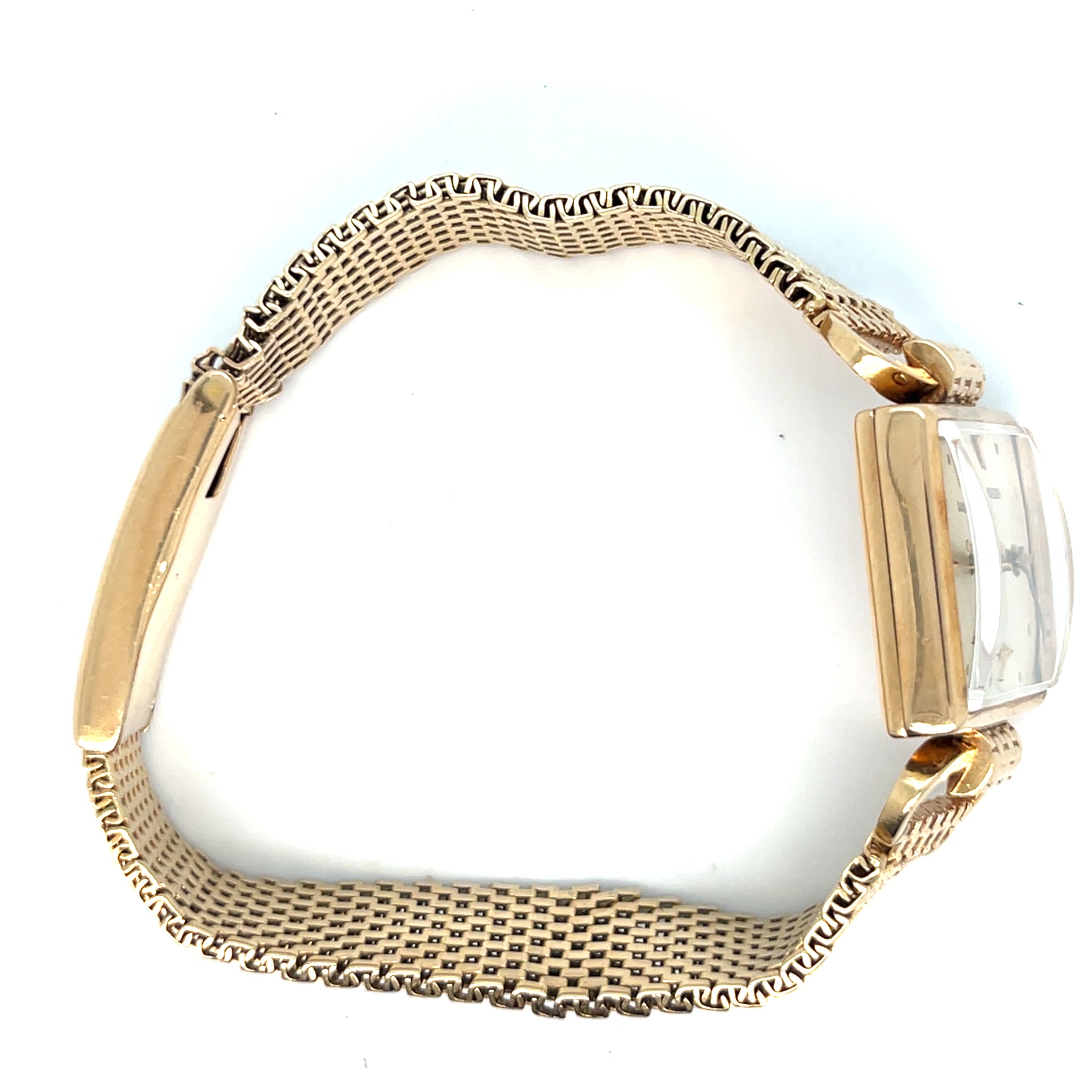 1940's Longines Mini Square Watch 14kt Yellow Gold