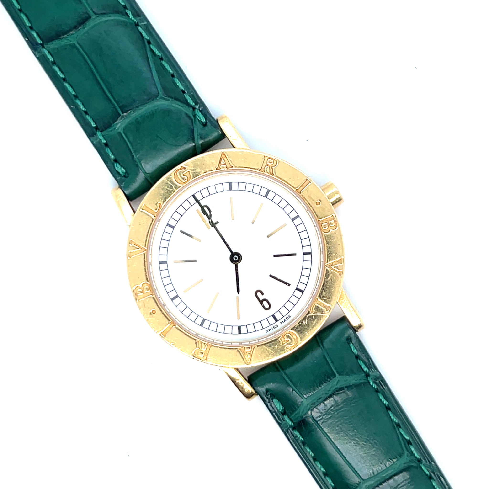 Bulgari BB33 GL/5 Yellow Gold White Dial Quartz