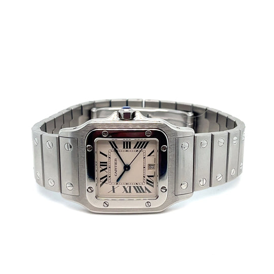 Cartier Santos 1564 Stainless Steel White Dial Quartz