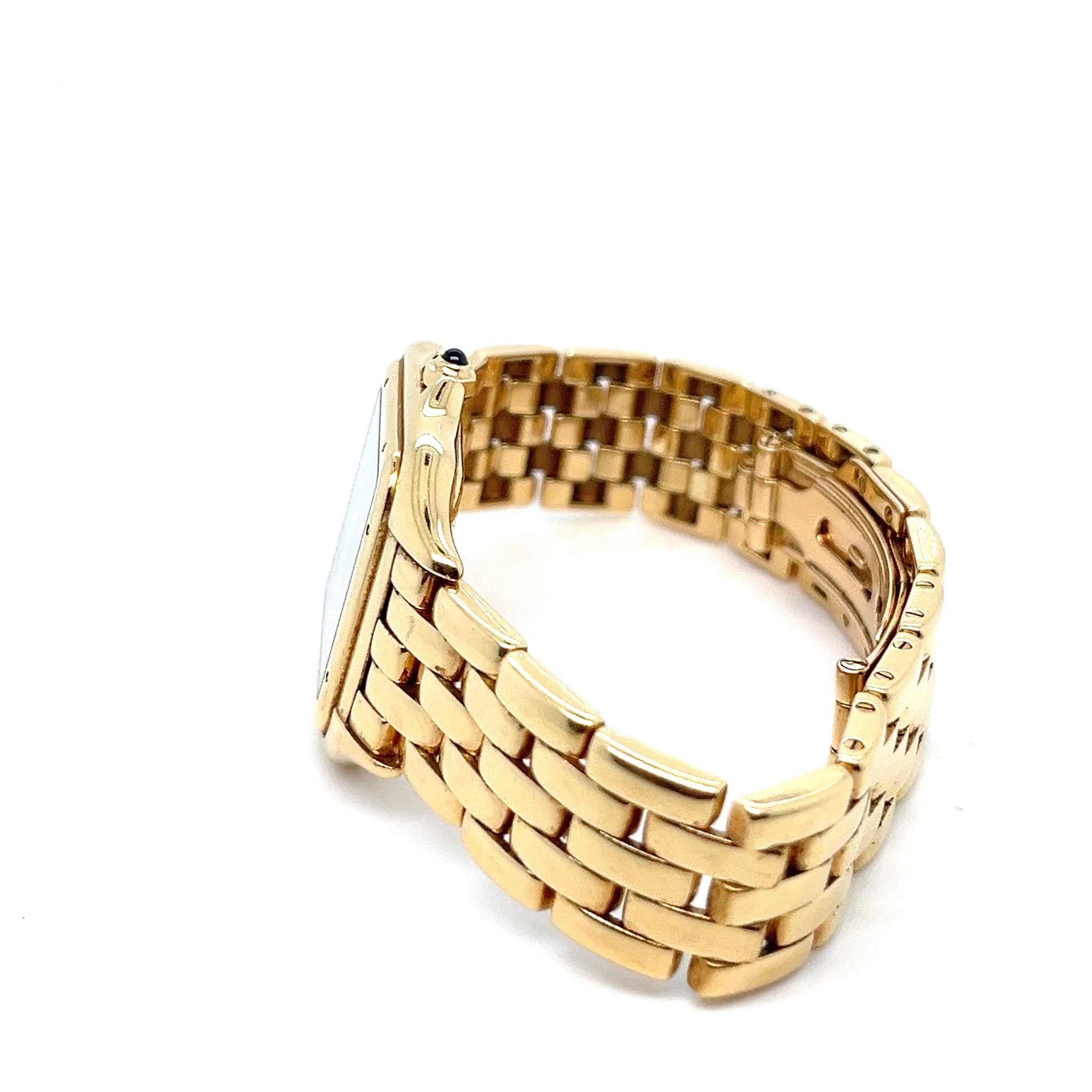 1986 Cartier Panthere 883968 Medium Yellow Gold White Dial Quartz