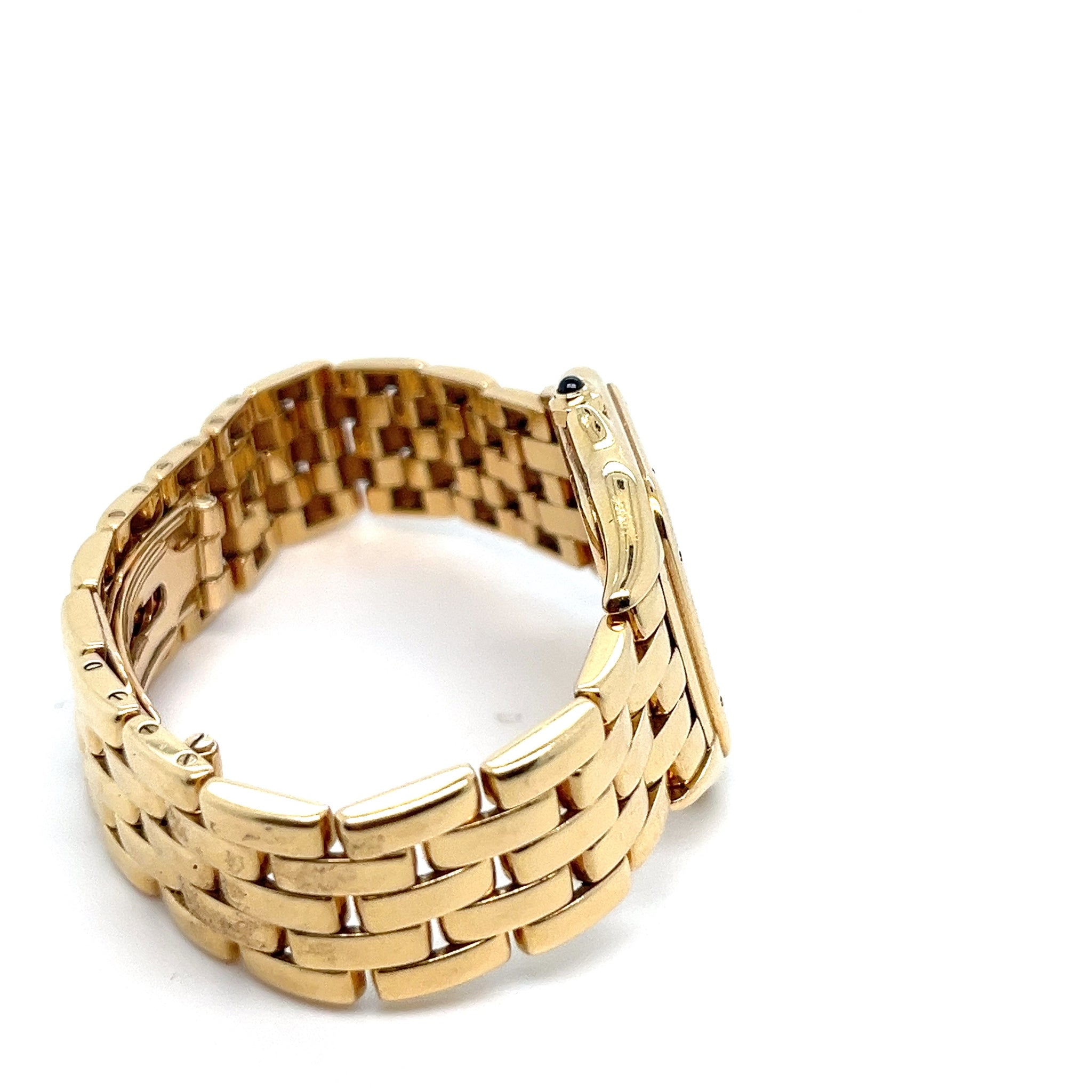 1986 Cartier Panthere 883968 Medium Yellow Gold White Dial Quartz