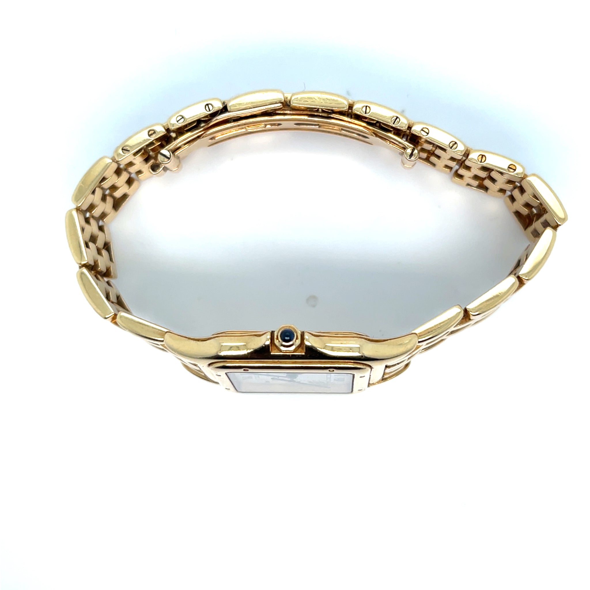 1986 Cartier Panthere 883968 Medium Yellow Gold White Dial Quartz