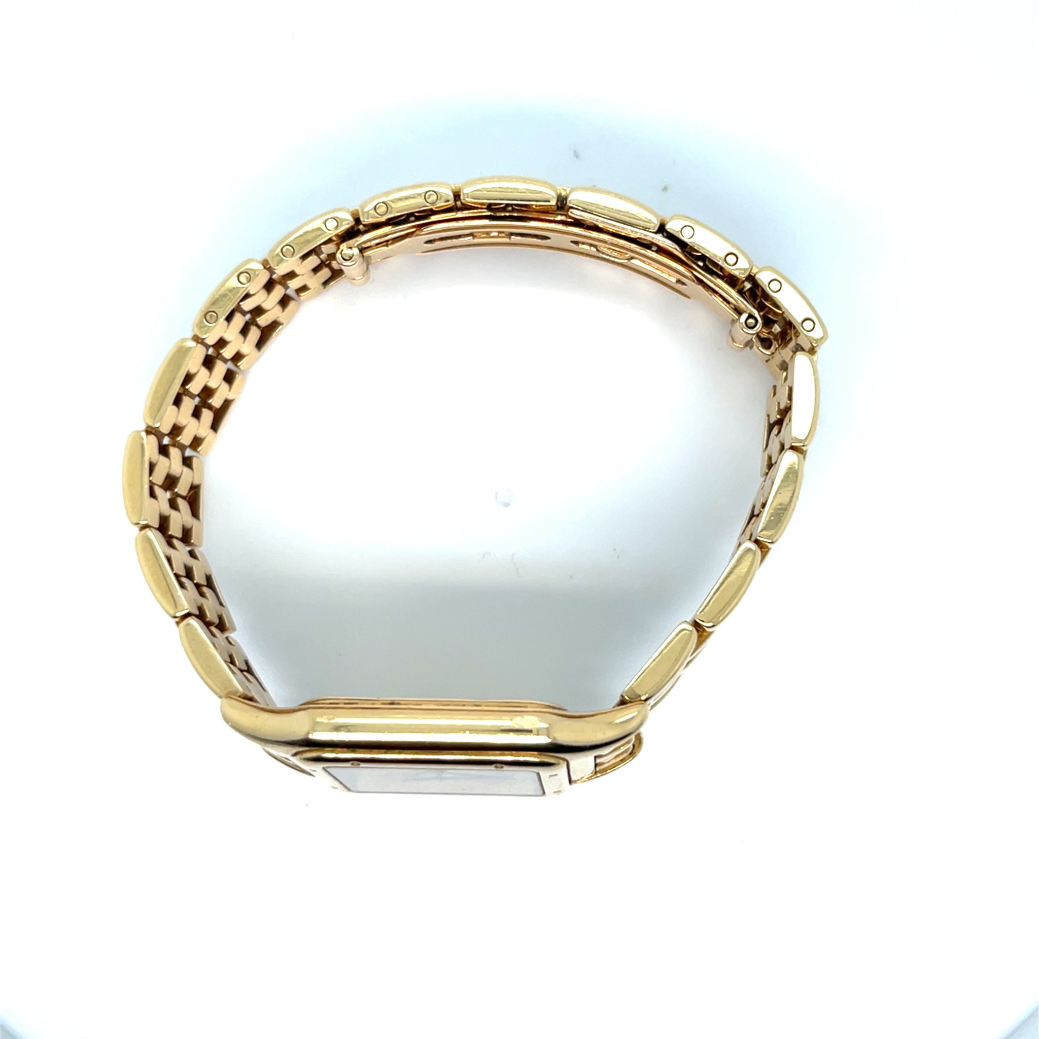 1986 Cartier Panthere 883968 Medium Yellow Gold White Dial Quartz