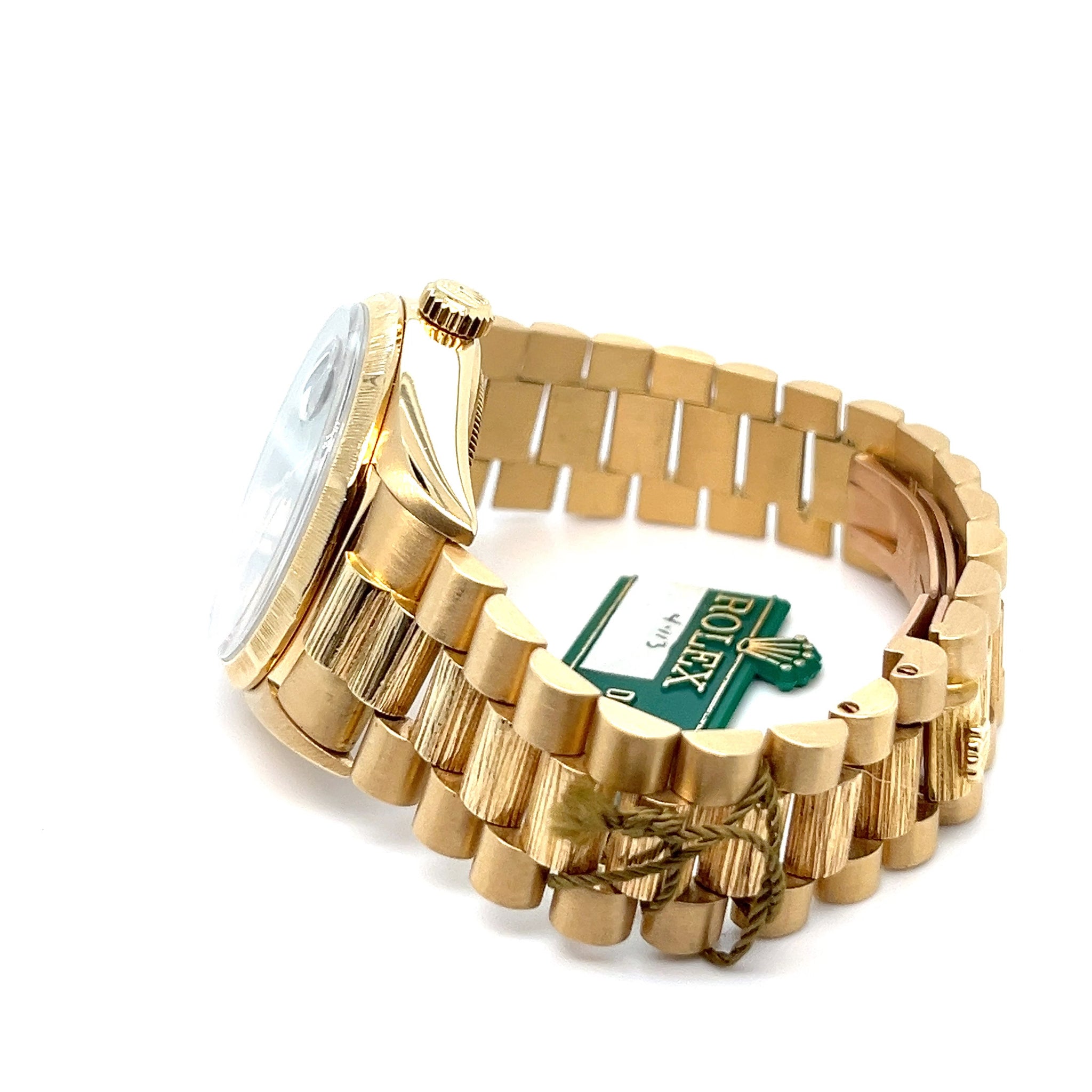 1987 Rolex Day-Date 18078 Yellow Gold Black Dial Bark