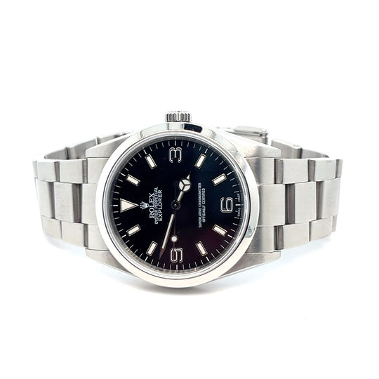 2001 Rolex Explorer I 114270 Stainless Steel Black Dial