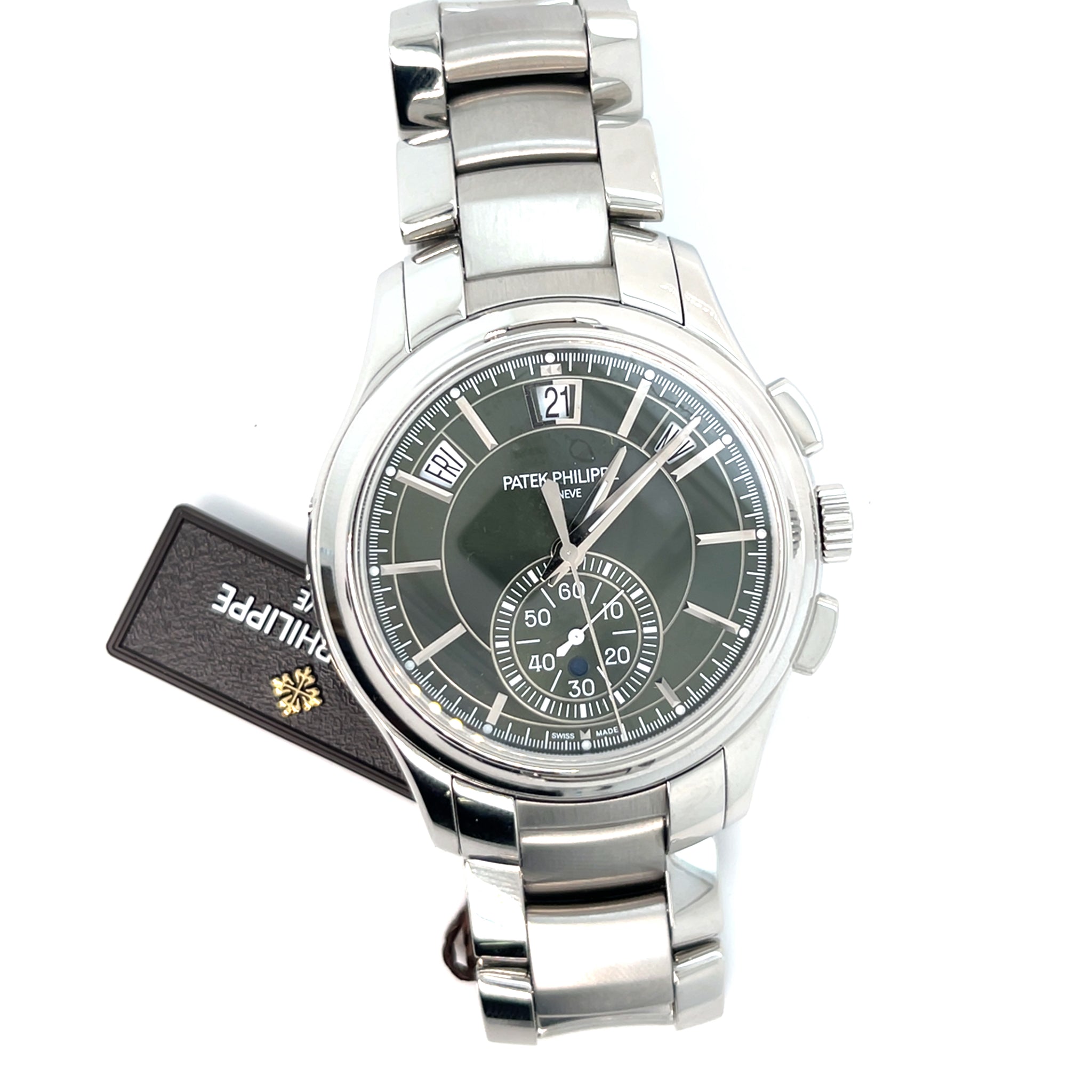 2024 Patek Philippe Complications 5905/1A-001 Annual Calendar Flyback Chronograph Stainless Steel Green Dial