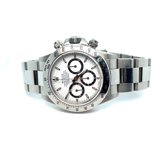 1996 Rolex Daytona Reference 16520 Stainless Steel White Dial Zenith Movement