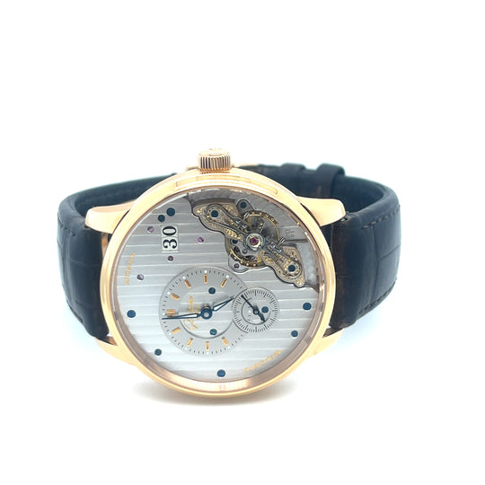 Glashütte Original GO PanoMaticInverse Date Rose Gold Silver Dial