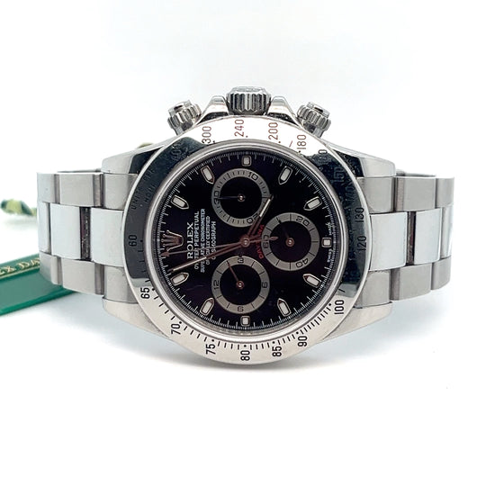 2001 Rolex Daytona 116520 Stainless Steel Black Dial Stickered