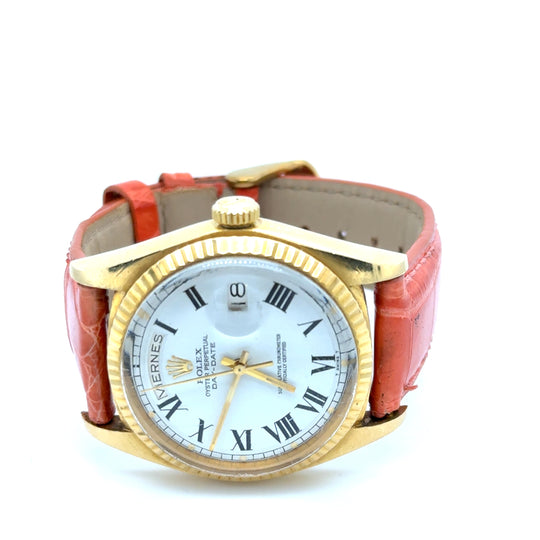 1975 Rolex Day-Date 1803 Yellow Gold Rare Buckley Dial Spanish Day Wheel