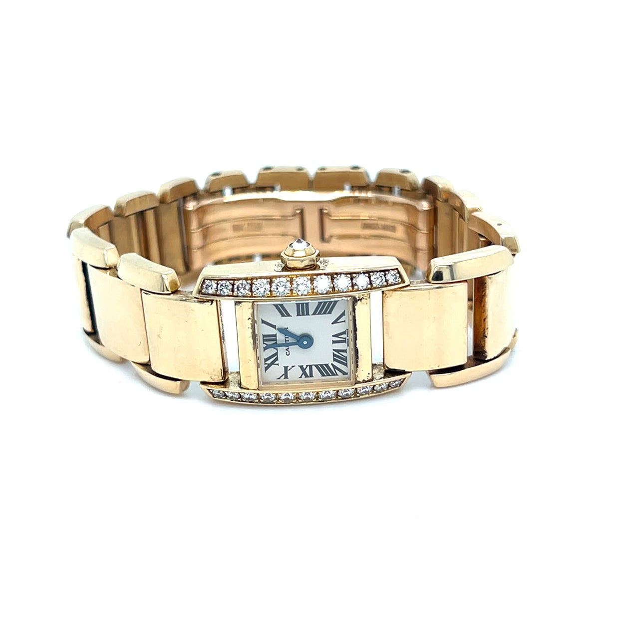 Cartier Tank Francaise Mini 2828 'Ladies' 18kt Yellow Gold Diamond