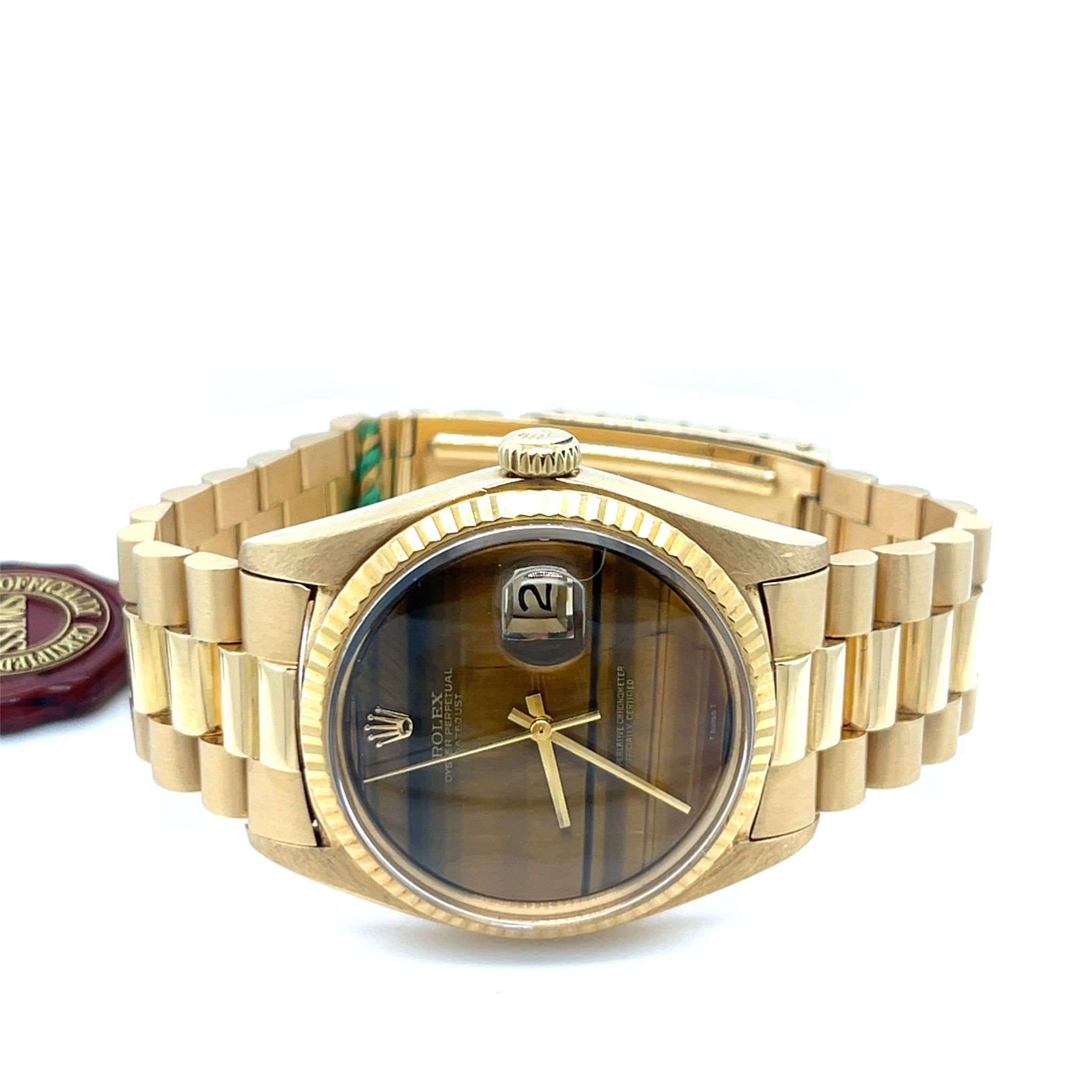1978 Rolex Datejust 1601 Yellow Gold Rare Tiger Eye Dial