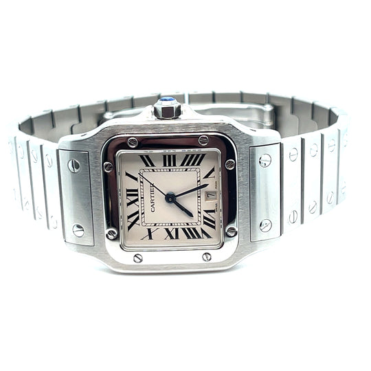 Cartier Santos 1564 Stainless Steel White Dial Quartz