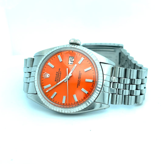 1967 Rolex Datejust 1601 Stainless Steel Orange Dial