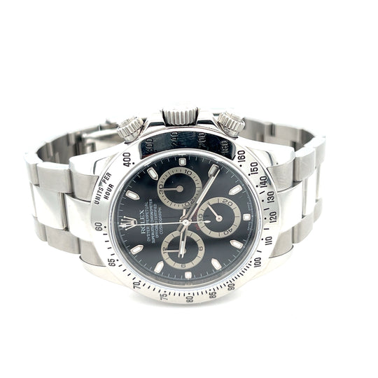 2016 Rolex Daytona 116520 Stainless Steel Black Dial