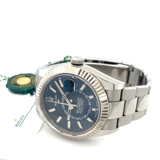 2018 Rolex Sky-Dweller 326934 White Gold Blue Dial