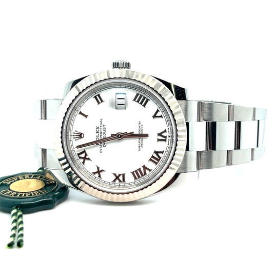 2026 Rolex Datejust 41 126334 Stainless Steel White Roman Numerals Dial Oyster
