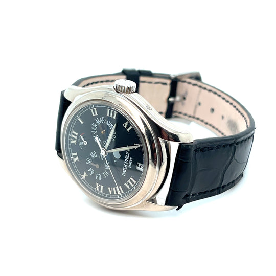 Patek Philippe Complications 5035G Annual Calendar Moon Phase White Gold Black Dial