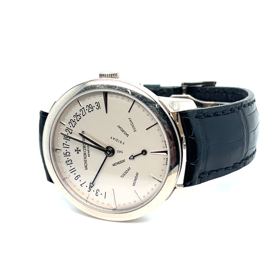 Vacheron Constantin 86020 Patrimony Retrograde Day-Date White Gold Silver Dial
