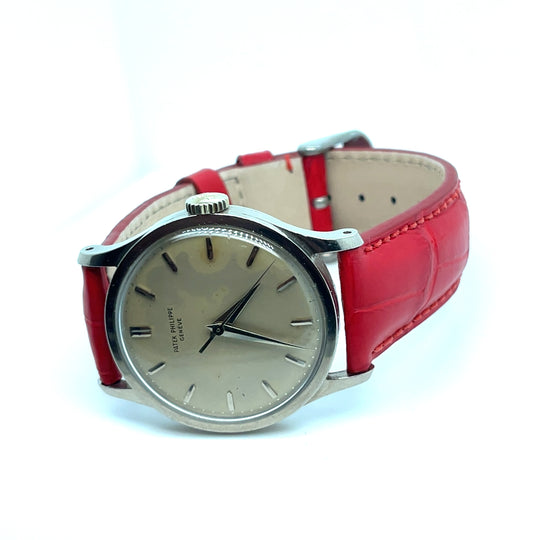 1965 Patek Philippe Calatrava 570G White Gold Silver Dial