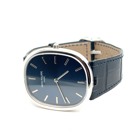Patek Philippe Golden Ellipse 5738P-001 Platinum Blue Dial