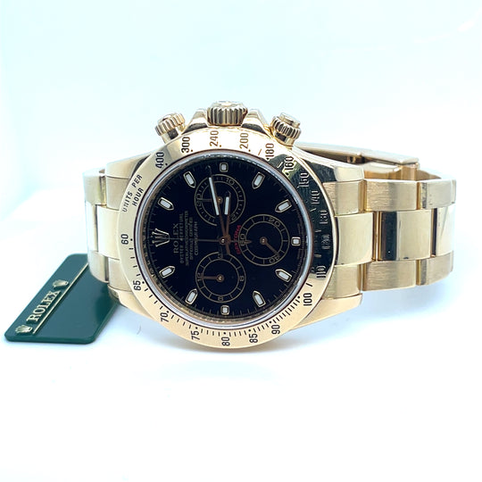 2011 Rolex Daytona 116528 Yellow Gold Black Dial