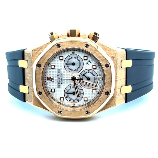 Audemars Piguet Royal Oak Chronograph 26022OR.OO.D088CR.01 Rose Gold White Dial