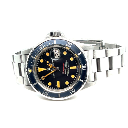 1970 Rolex "Red" Submariner 1680 Stainless Steel Black Dial with Pumpkin Patina Lume