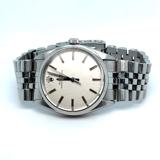 Rolex Oyster Perpetual 5552 Stainless Steel Silver Dial Jubilee