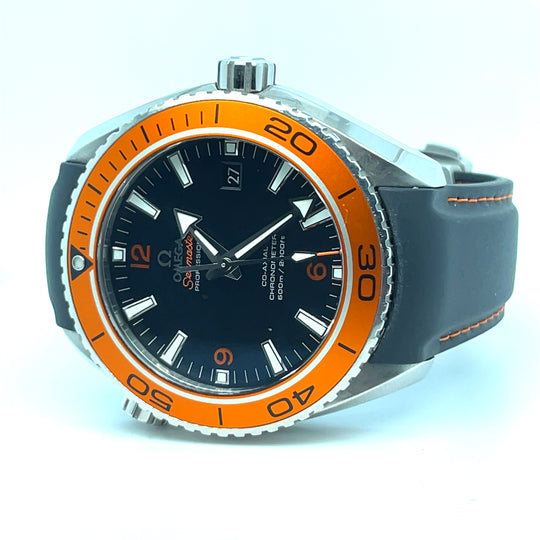 Omega Seamaster Planet Ocean 600M Co-Axial Chronometer 232.32.46.21.01.001 Stainless Steel Black Dial Orange Accents