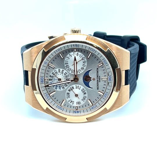 2021 Vacheron Constantin Overseas 4300V/000R-B064 Ultra-Thin Perpetual Calendar Rose Gold Silver Dial