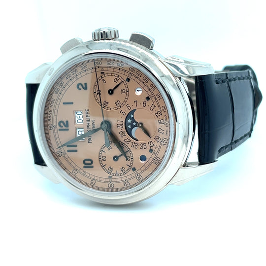 2011 Patek Philippe Grand Complications 5270G-001 Perpetual Calendar Chronograph Moon Phase Rose Gold Salmon and Silver Opaline 2 Dials