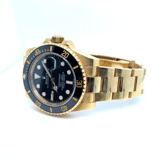 Rolex Submariner 116618LN Yellow Gold Black Dial
