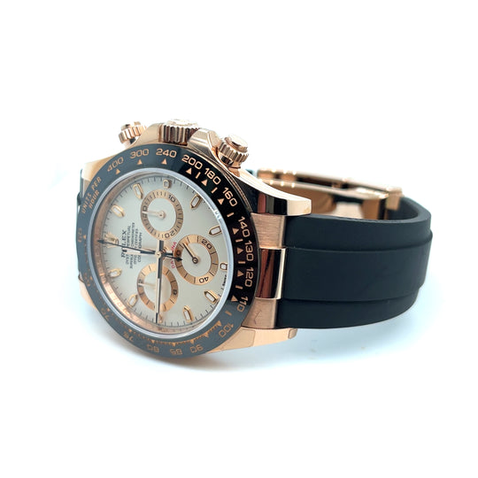 Rolex Daytona 116515LN Rose Gold Ivory Dial Oysterflex