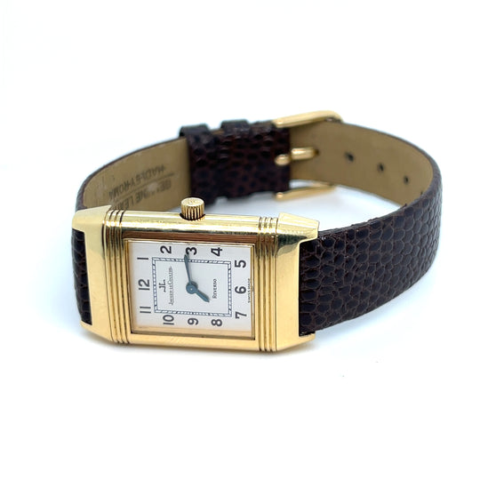 Jaeger-LeCoultre Reverso 260.1.08 'Ladies' Yellow Gold Silver Dial Quartz