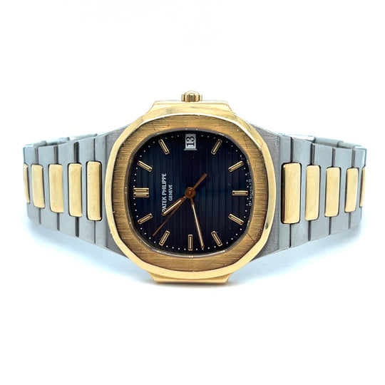 Patek Philippe Nautilus 3900/1 'Ladies' Stainless Steel Yellow Gold Blue Dial Quartz