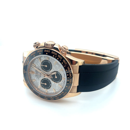 2024 Rolex Daytona 126515LN Rose Gold Meteorite Dial Oysterflex