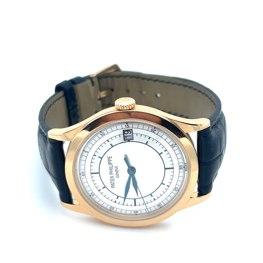 Patek Philippe Calatrava 5296R-001 Rose Gold Silver Target Dial