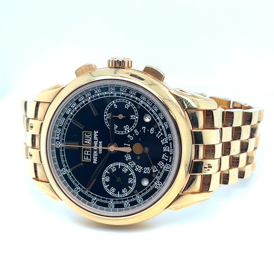 2019 Patek Philippe Grand Complications 5270/1R-001 Chronograph Perpetual Calendar Rose Gold Black Dial