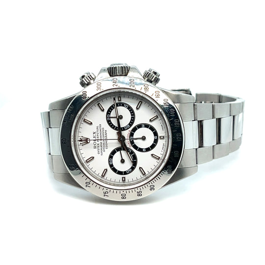 1995 Rolex Daytona Reference 16520 Stainless Steel White Dial Zenith Movement