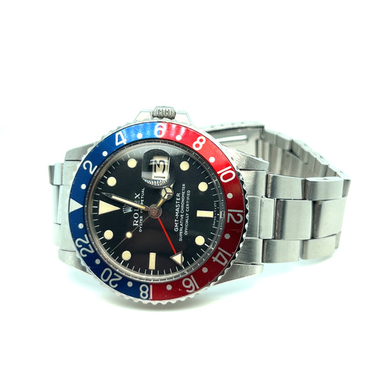 1970-1971 Rolex GMT-Master 1675 'Pepsi' Stainless Steel Black Dial